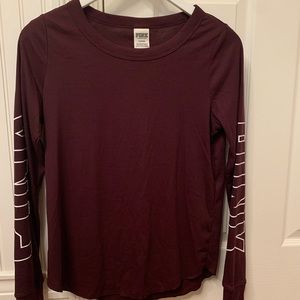 Victoria secret PINK plum long sleeve shirt